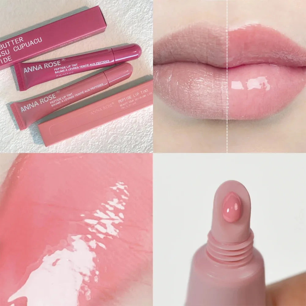 Miiror Glass Lip Glaze Jelly Oil: 1/4 Pcs Long Lasting Waterproof,
